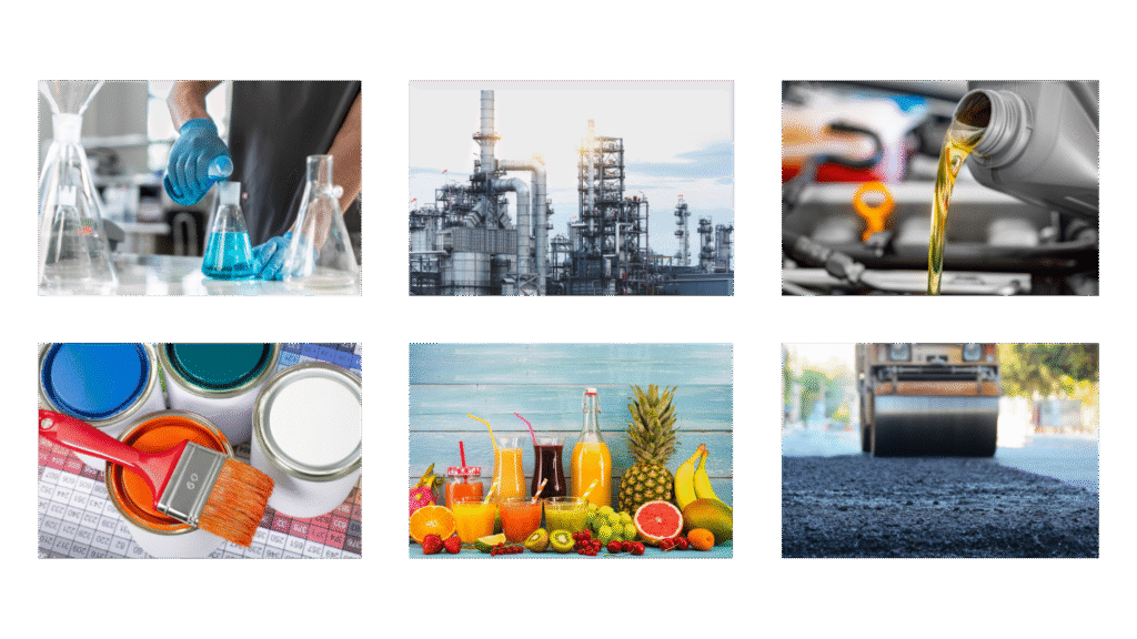 Các ngành công nghiệp mà phuy thép phục vụ
