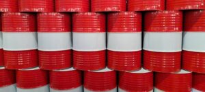 Các phuy thép nắp kín trắng đỏ