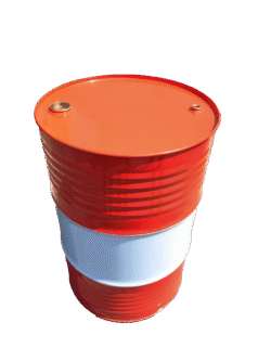 Thùng phuy thép nắp kín đỏ trắng